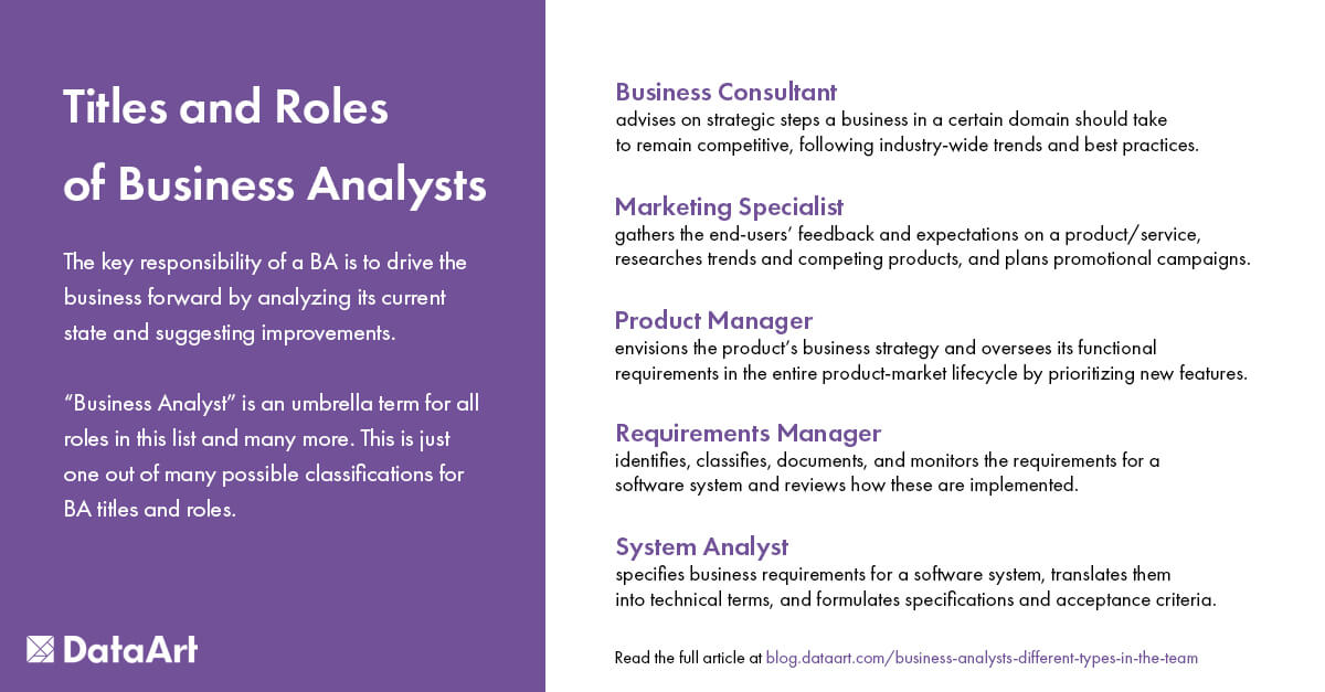 Titles and Roles of Business Analysts